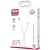 кабель aux xo nbr211b type-c male + 3.5 (male) 1m (білий) 