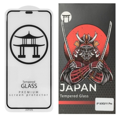 захисне скло glass full glue japan premium 2.0 для apple iphone x/xs/11 pro (чорний) 