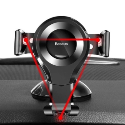 Автотримач Baseus Premium Osculum Type Gravity Car Mount (SUYL-XP0S) Black-silver