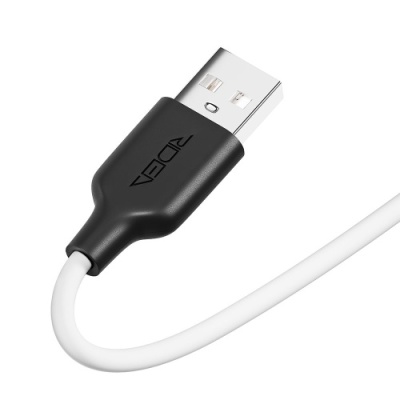 кабель ridea rc-ai21 airsiliconepro usb - microusb 3a/1m (біло-чорний) 