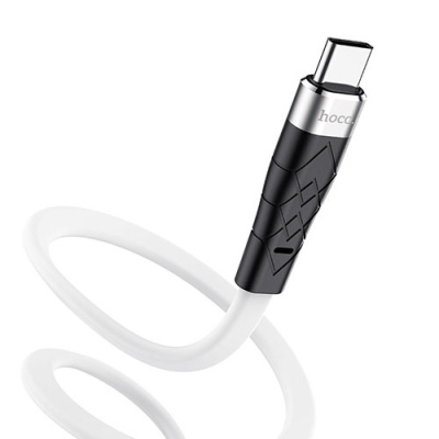 кабель hoco x53 silicone usb - type-c 3.0a/1m (білий) 