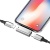 Перехідник Hoco LS24 Lightning - (Lightning Audio+Lightning Charge) (Сталевий) перехідник hoco ls24 lightning - (lightning audio+lightning charge) (сталевий)