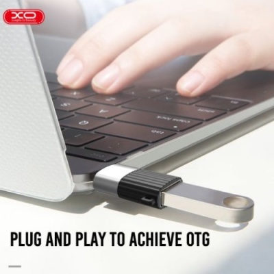 перехідник xo nb149f usb 2.0 - type-c (чорний) 