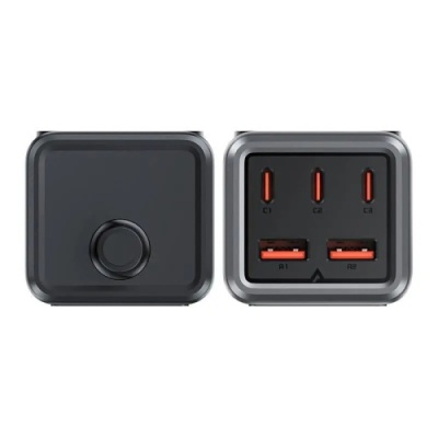 мережевий подовжувач acefast z2 pd75w (2usb/3 type-c/1xsocket) 1.5 м (чорно-сірий) 
