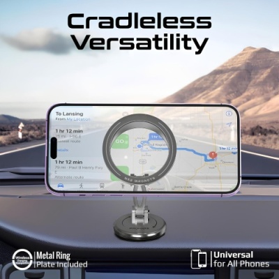 Автотримач Earldom ET-EH267 Mag-Safe 360 Smart Mount (Чорний)