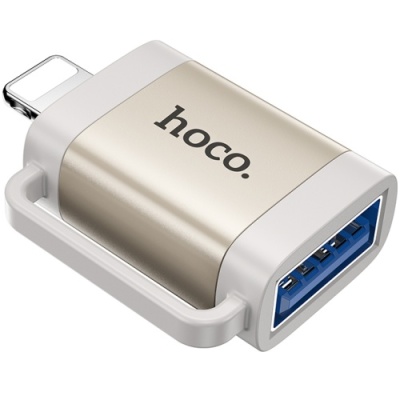 перехідник hoco ua31a lightning - usb (сірий) 