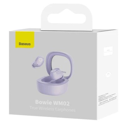 бездротові навушники (tws) baseus wm02 (фіолетовий) 