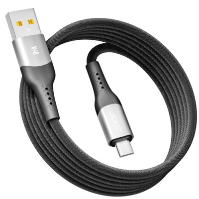 кабель ridea rc-us42 ultrastrong usb - microusb 3a 2m (чорний) 