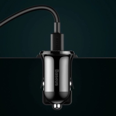 Автомобільний Зарядний Пристрій Baseus Grain Pro (CCALLP-01) 2USB/2.4A (Black)