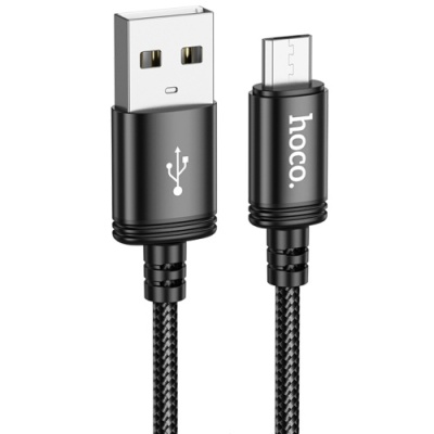 кабель hoco x89 wind usb - microusb 2.4a/2m (чорний) 