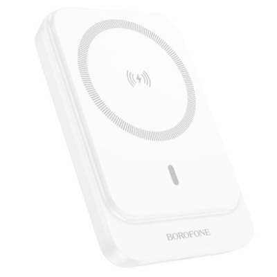 додаткова батарея power bank borofone bj63a with magsafe 15w+pd20w 10000 mah (білий) 