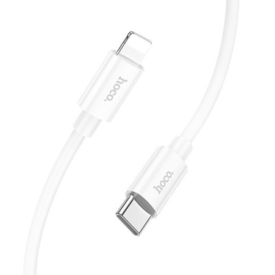 кабель hoco x87 magic silicone (pd) type-c - lightning 20w 3a/1m (білий) 
