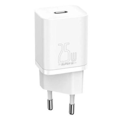 мережевий зарядний пристрій baseus super si (ccsp020102) 1type-c/25w/pd (білий) 