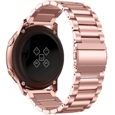ремінець універсальний stainless steel для samsung/amazfit/xiaomi (20mm) (rose gold) 