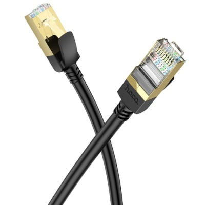 кабель мережевий (lan rj45) hoco us02 (1м) (чорний) 