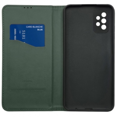 Купить чохол-книжка leather fold для samsung a525 galaxy a52 (темно-зелений) онлайн