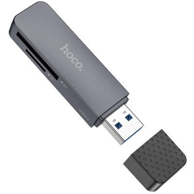 картрідер hoco hb45 spirit 2-in-1 usb3.0 (сірий) 