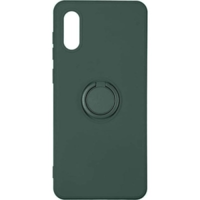 Купить силіконовий чохол soft silicone casevsmagnet ring для samsung a022 galaxy a02 - dark green онлайн