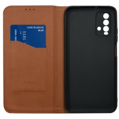 Купить чохол-книжка leather fold для xiaomi redmi 9t (темно-зелений) онлайн