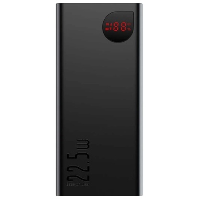 додаткова батарея power bank baseus ppad 070101 adaman metal qc 22.5w 20000 mah (чорний) 