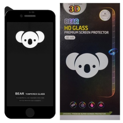 захисне скло bear hd tempered/anti-dust net glass для apple iphone 7 plus/8 plus (чорний) 