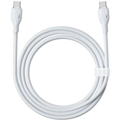 кабель baseus pudding series fast charging cable type-c - type-c 100w/1.2m (p10355702221-00) (white) 
