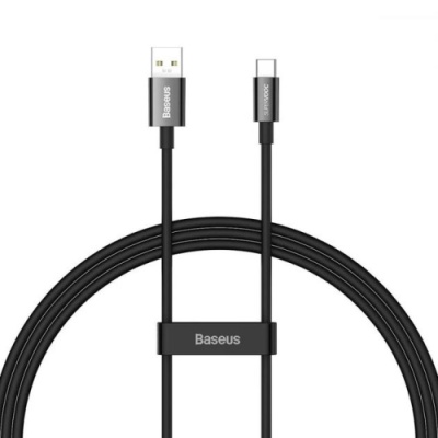 кабель baseus superior series (supervooc) usb - type-c 65w/1m (cays000901) (black) 