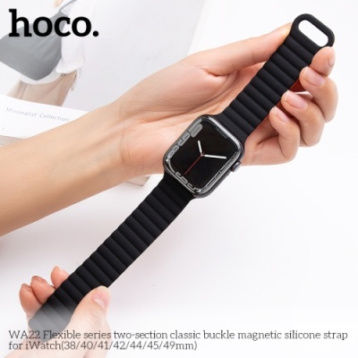 ремінець hoco wa22 для apple watch 1-11/ultra (42/44/45/49mm) (black) 