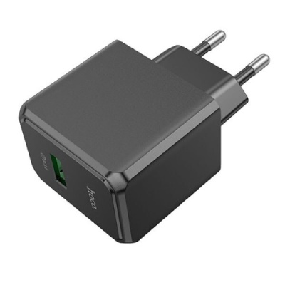 мережевий зарядний пристрій hoco cs12a 1usb/18w/qc3.0 (чорний) 