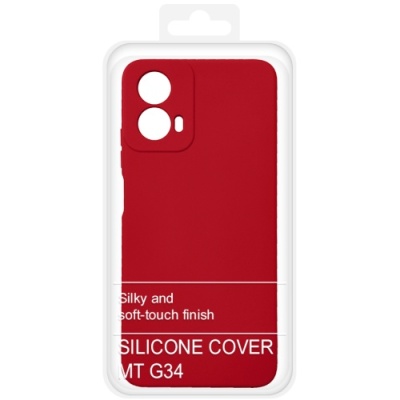 Купить силіконовий чохол soft silicone case для motorola g34 (червоний) онлайн