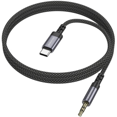кабель aux borofone bl24 3.5mm(male) - type-c(male) 1m (сірий) 