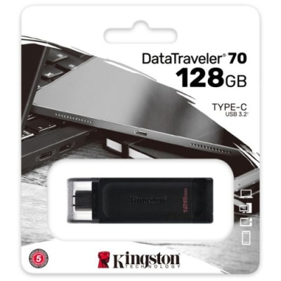 usb флеш-накопичувач kingston data tr 70 128gb 3.2 (чорний) 