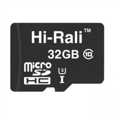 карта пам'яті hi-rali microsdhc 32gb uhs-1 10 class (чорний) 