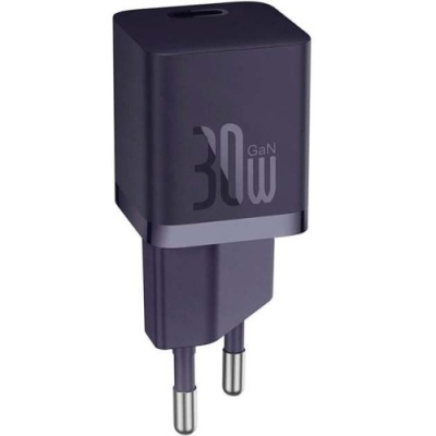 мережевий зарядний пристрій baseus gan5 (ccgn070705) 1type-c/30w/pd (фіолетовий) 