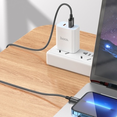 кабель hoco x89 wind usb - lightning 2.4a/1m (чорний) 