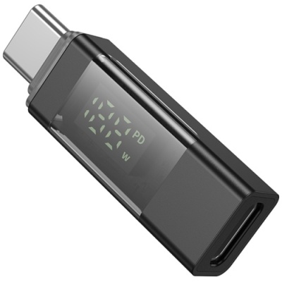 перехідник borofone bv25 (індикатор потужності заряду) type-c - type-c (чорний) 