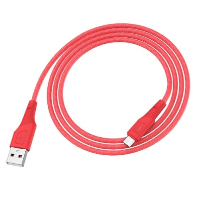 кабель hoco x58 airy silicone usb - microusb 2.4a/1m (червоний) 