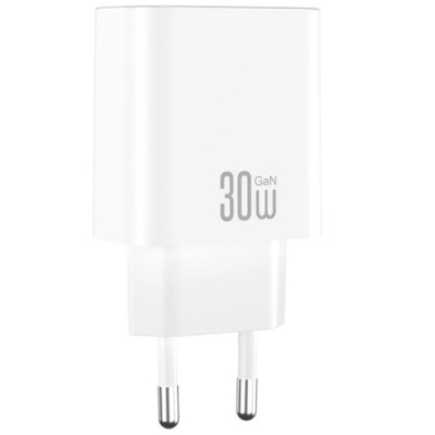 мережевий зарядний пристрій xo ce41 1type-c/30w/pd + (type-c - type-c) (бiлий) 