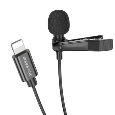 мікрофон петличний borofone bfk11 lightning (чорний) 