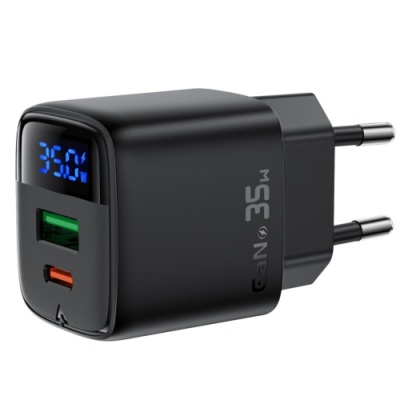 мережевий зарядний пристрій acefast a116 pd35w+qc 3.0 (1type-c/1usb/3a) (чорний) 