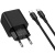 мережевий зарядний пристрій hoco cs83a 1usb/18w/qc3.0 + 1type-c/20w/pd + (type-c - type-c) (чорний) 