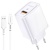 мережевий зарядний пристрій earldom es-eu35l 1usb/qc3.0/18w + (usb - lightning) (білий) 