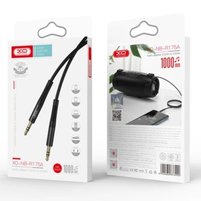 кабель aux xo nb-r175a 3.5mm to 3.5mm 1m (чорний) 