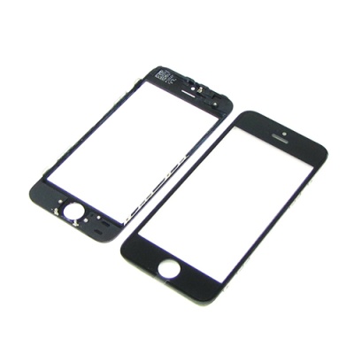 скло тачскріна для apple iphone 5 чорне з рамкою и oca плівкою high copy