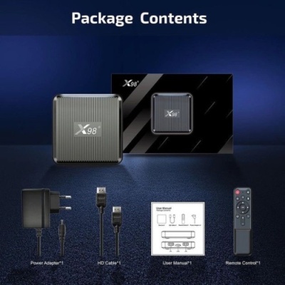 тв приставка x98 mini 1/8 s905w2, 1/8 andr 11, lan 100, dual wi-fi,lerning 