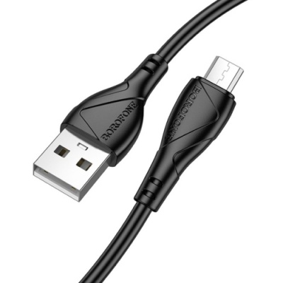 кабель borofone bx121 usb - microusb 2.4a/1м (чорний) 