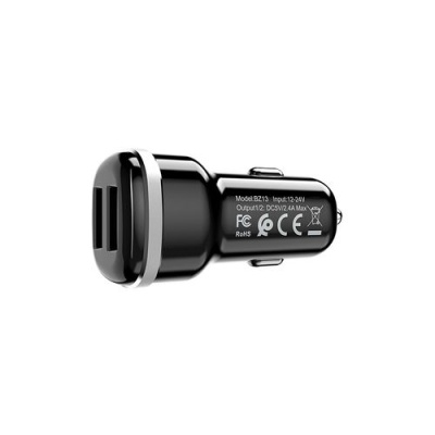 Автомобільний Зарядний Пристрій Borofone BZ13 2USB/2.4A (Чорний)