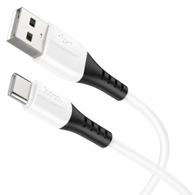 кабель hoco x82 silicone usb - type-c 3a/1m (білий) 