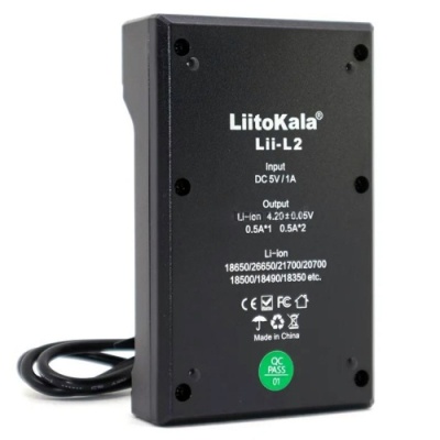зарядний пристрій litto kala lii-l2 (2ак 18650/aa/aaa) 