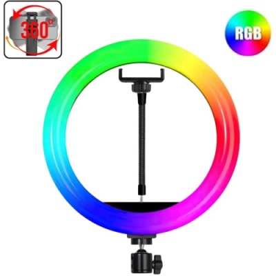 кільцева лампа rgb crystal 3d-33 33cm 